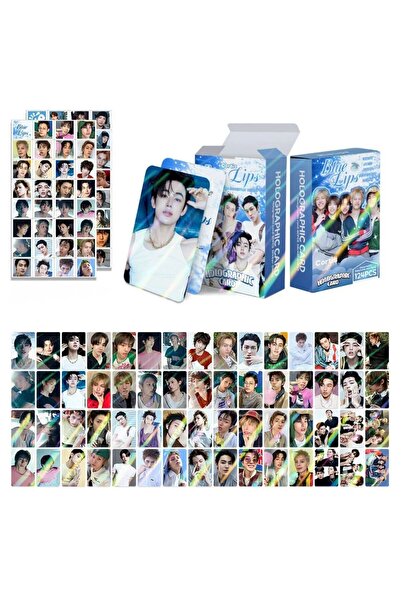Kpop Dünyasi CORTIS '' Blue Lips '' Çift Yön Baskılı Hologramlı Lomo Card Seti (60 Pcs)