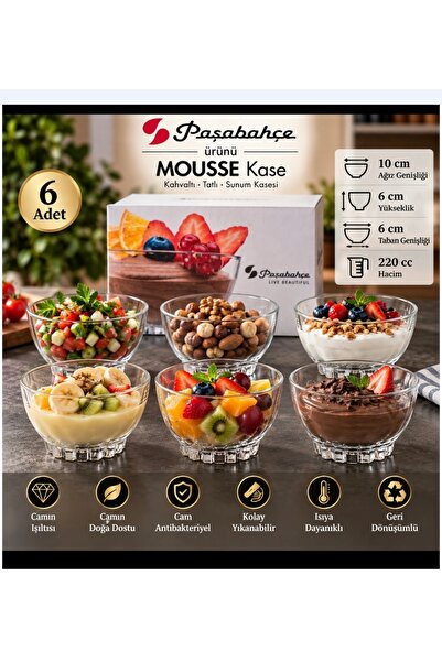 Paşabahçe وعاء تقديم الوجبات الخفيفة من ماركة ماوس كاس، سعة 220 سم مكعب، فتحة...