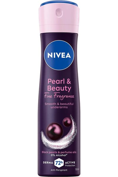 Nivea Body مزيل عرق نيفيا للنساء، لؤلؤة الجمال، لؤلؤة سوداء وزيوت عطرية، بخاخ...