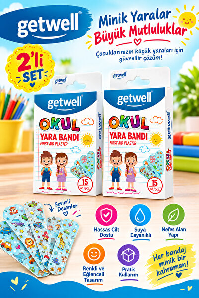 Getwell OKUL YARA BANDI 2 PAKET