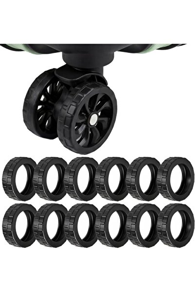 GENERAL 12 Pcs Suitcase Wheel Covers, Silicone Luggage Spinner Wheel Protecto...