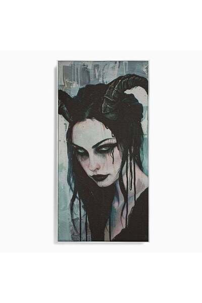Luxcanva Tablou Canvas Inger Cazut 60x120 cm cu Rama Argintiu Inger Cazut Umb...