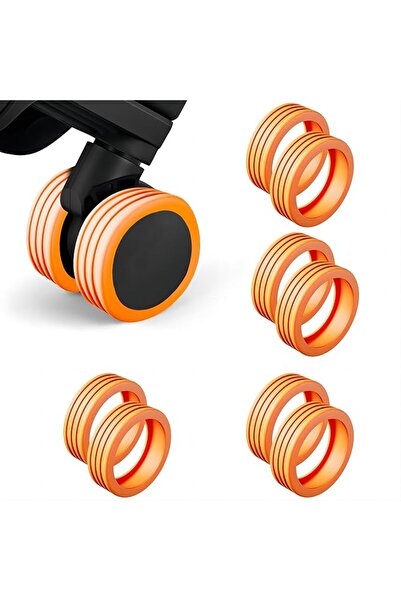 GENERAL 8PCS Suitcase Wheel Covers, Noise Reducing Silicone Luggage Wheel Cov...