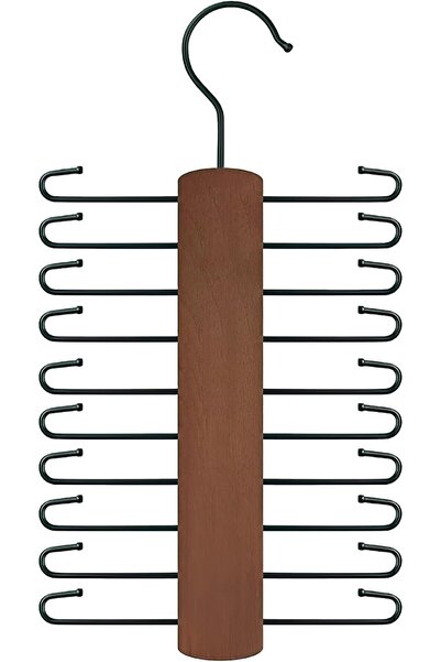 GENERAL Tie Hanger for Wardrobe Tie Rack with 20 Non-Slip Storage Capacity 36...