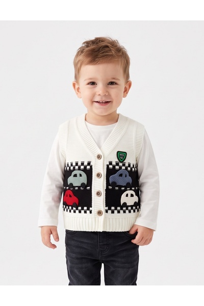 MiniKids Vesta CAR RACE model ecru