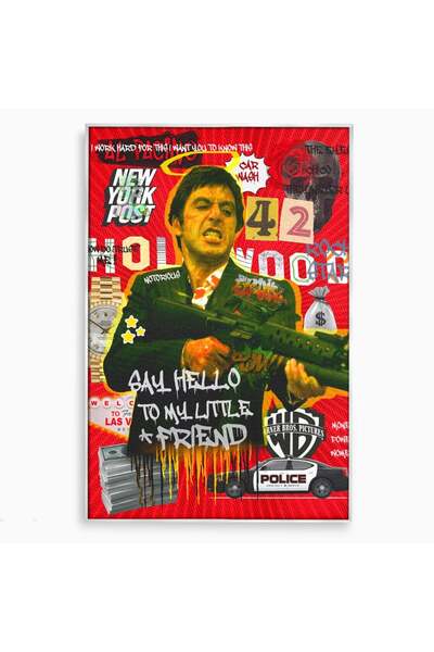 Luxcanva Tablou Canvas Alfredo Pacino 40x60 cm cu Rama Argintiu Alfredo Pacin...