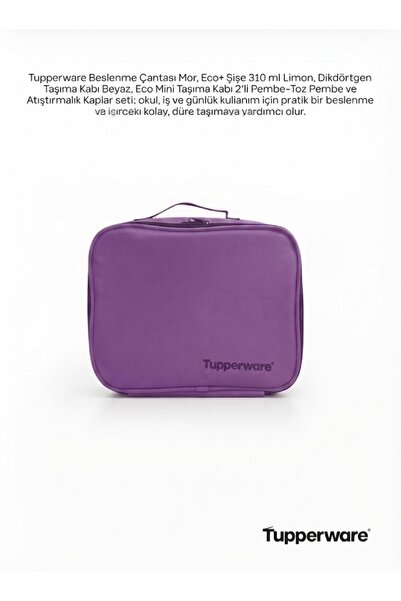 Tupperware Beslenme çantası Mor 29x23x10