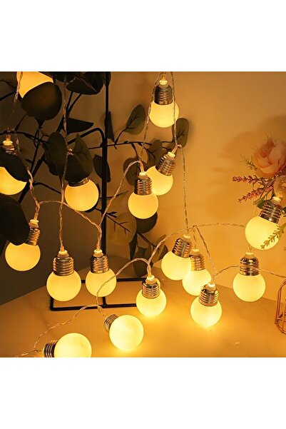 EXCEFORE أضواء LED على شكل كرات بطول 1.5 متر، 10 مصابيح LED بلون أبيض دافئ تع...