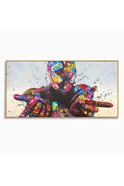 Luxcanva Tablou Canvas The Amazing Spider-Man 140x70 cm cu Ramă Auriu The Ama...