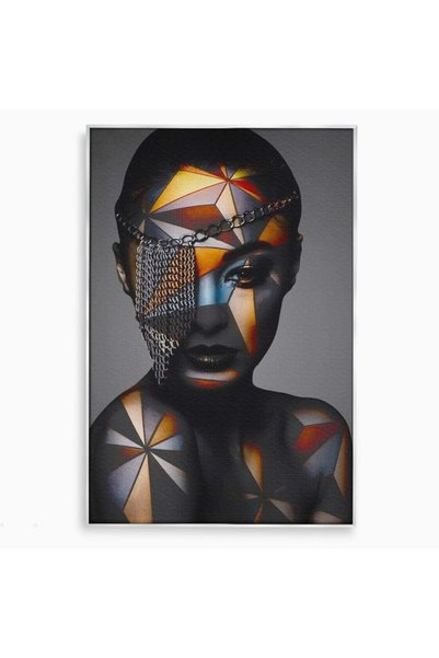 Luxcanva Tablou Canvas Prizoniera in Stralucire 40x60 cm cu Rama Argintiu Pri...