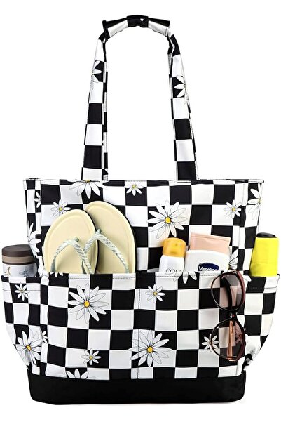 VASCHY Beach Bag for Women, Large Waterproof Sandproof Fold-able Packable Poo...