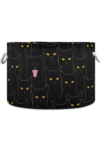 GENERAL DOMIKING Large Storage Basket for Toys Cute Black Cats Print Storage ...
