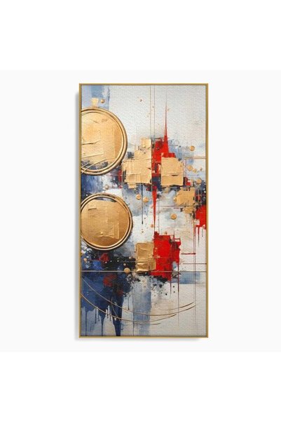 Luxcanva Tablou Canvas Alchimie Geometrica 60x120 cm cu Rama Auriu Alchimie G...