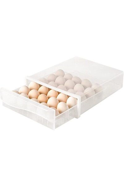 GENERAL Lecore Egg Basket for Fresh Eggs Single Layer 30 Grids Transparent An...