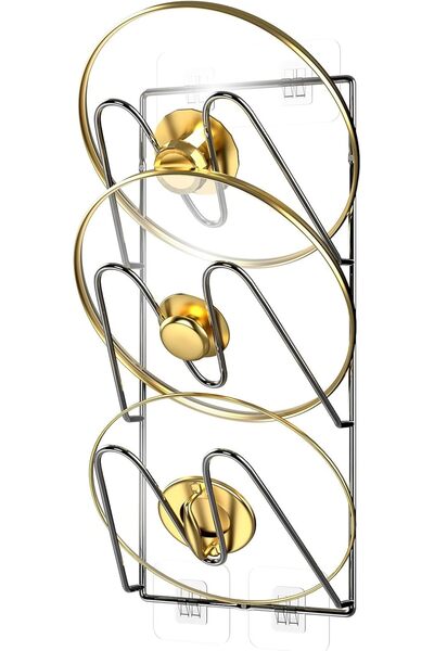 GENERAL Pot Lid Organizer Rack - 1 Pack, 3-Tier Pots and Pans Lid Holder Orga...