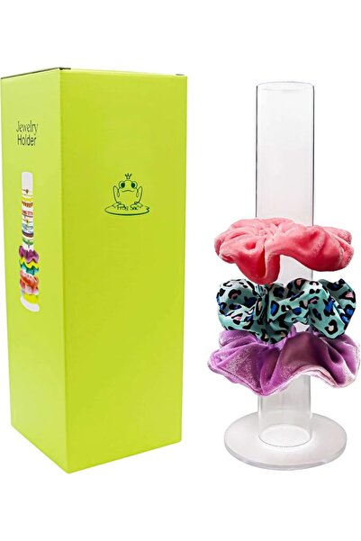 FROG SAC حامل ربطات الشعر، عارضة أكريليك شفافة لربطات الشعر، منظم إكسسوارات ر...