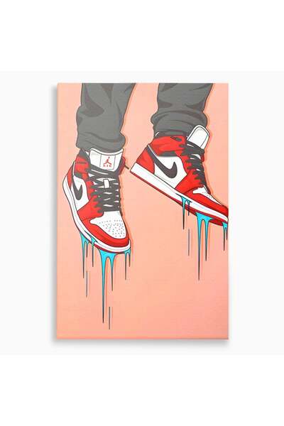 Luxcanva Tablou Canvas Jordan On My Feet 70x100 cm pe Sasiu Lemn Jordan On My...