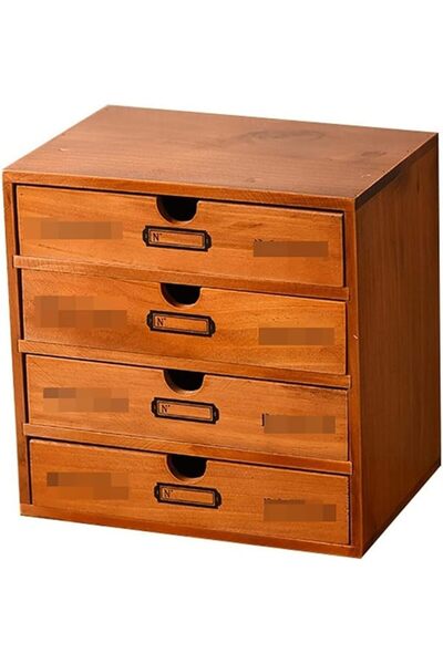 GENERAL Travel Jewelry Case Wooden Multi-Layer Desktop Jewelry Storage Box Li...