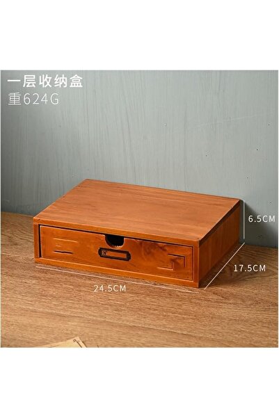 GENERAL Travel Jewelry Case Wooden Multi-Layer Desktop Jewelry Storage Box Li...