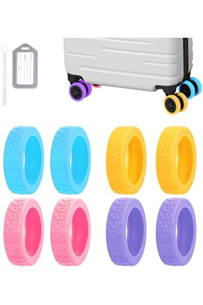 GENERAL Luggage Silicone Protector Covers, 8 in 1, Wear-Resistant, Anti-Noise...
