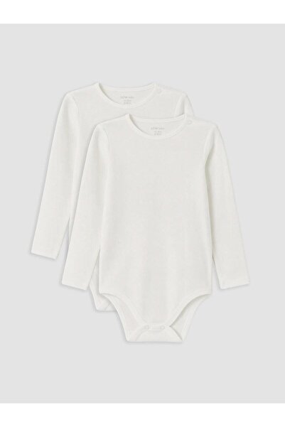 LC Waikiki Crew Neck Baby Girl Snapback Bodysuit 2-Pack (W6)