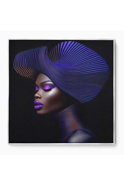 Luxcanva Tablou Canvas Eleganta Futurista 50x50 cm cu Rama Argintiu Eleganta ...