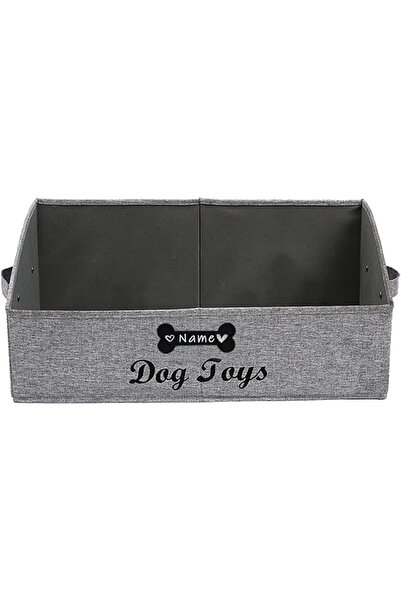 Morezi Linen-Cotton Blend Dog Toy Basket and Dog Toy Box, Dog Toy Basket Stor...