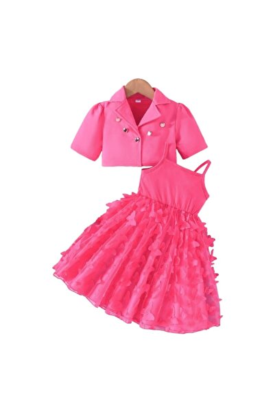 OEM Rochie roz cu bolero pentru fetițe 12-18 luni