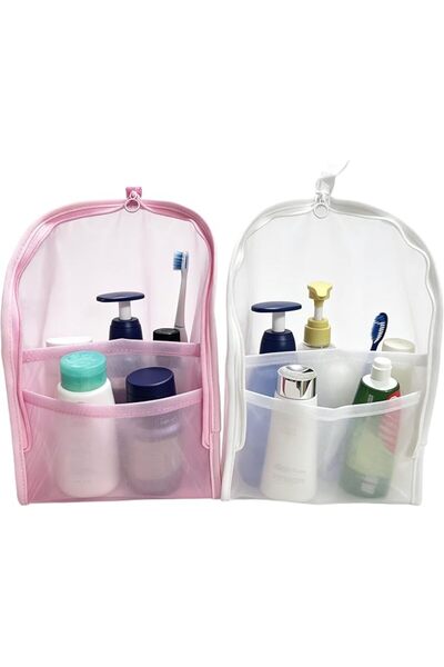Generic Standing Toiletry Bags, Foldable Clear Hanging Cosmetic Organizer, Wa...
