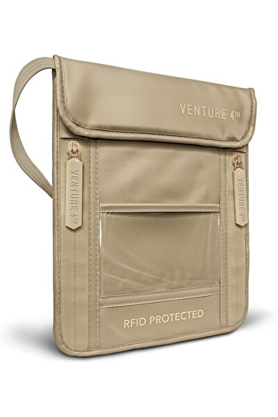 VENTURE 4TH Travel Neck Pouch Neck Wallet with RFID Blocking – Passport Holde...
