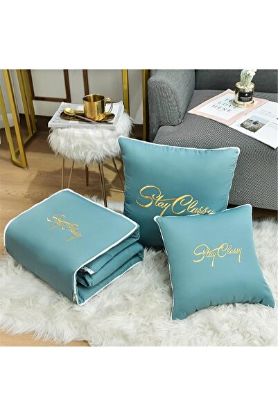 GENERAL Sorain 2-in-1 Pillow and Blanket, Soft and Comfortable Satin Travel B...