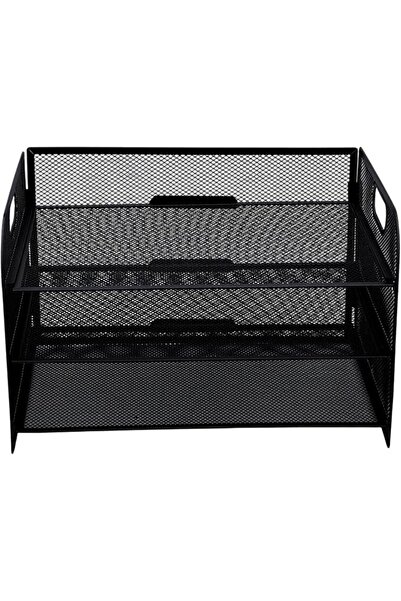 ASHATA Mesh Desk Organizer, 3 Tier File Holder with Handles for A4 Documents ...