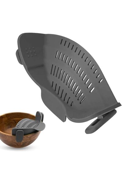 Generic Clip on Colander Foldable Sieve Stopper Drainer Basket