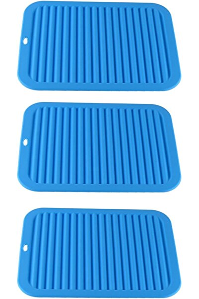 Bea'S Pack of 3 Silicone Table Mats Coasters, 23 x 30 cm, Non-Slip Heat Resis...