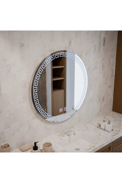 Flippy Oglinda LED Rotunda, 70cm, Orhina Touch, Sistem Dezaburire, Dimabila