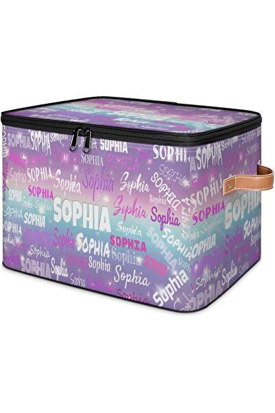 GENERAL Custom Rectangular Baby Storage Basket with Zipper Lid, Kids Toys Bin...