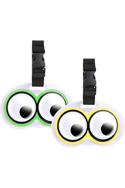 Pwsap Pack of 2 Suitcase Tags, Cute Eyes Luggage Tag, Suitcase Tag with Tag, ...