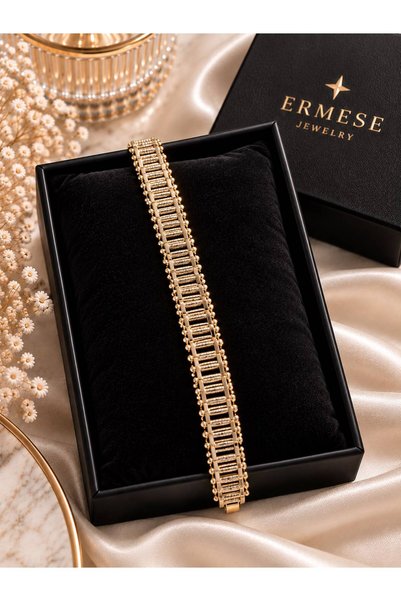 Gold Renk Hasır Model Bileklik