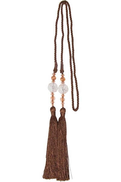 Kenney Small Bead Rope Window Curtain Tieback, Chocolate