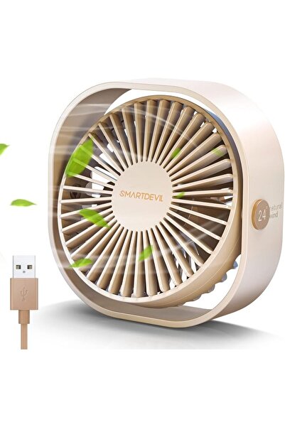 SmartDevil مروحة مكتبية صغيرة شخصية تعمل بمنفذ USB، مروحة تبريد محمولة للطاول...