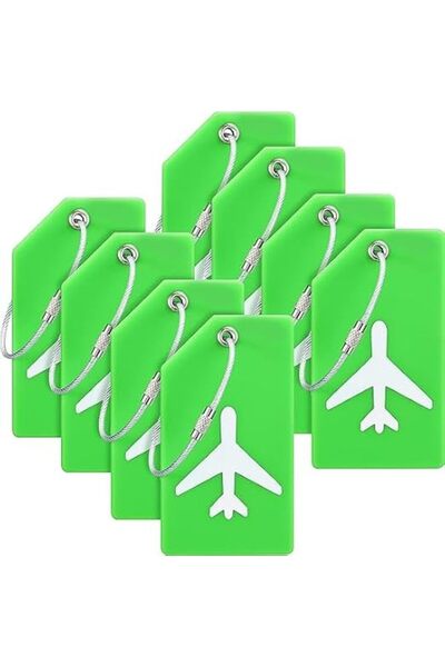 Lonimia 8 Pack Luggage Tags Silicone Luggage Suitcases Tags for Travel Luggag...