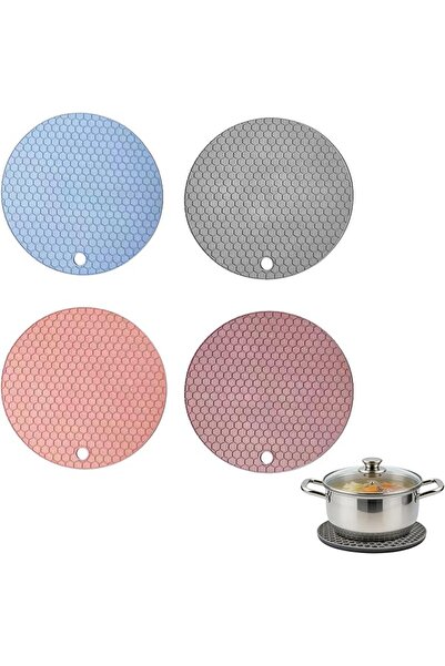 GENERAL LeoHaze Set of 4 Coasters Pot Silicone Non-Slip Pot Coasters Heat Res...