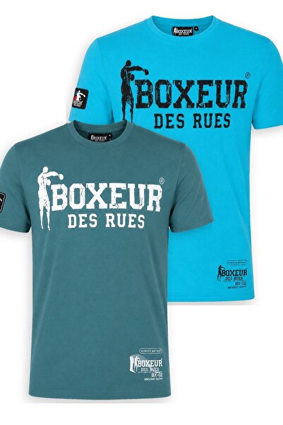 Boxeur Des Rues Ανδρικό T-Shirt Σετ 2 τεμαχίων Boxeur des Rues: Μπλε του Ωκεα...