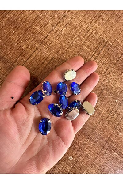 Gönülden Tasarım 2X1 cm 10 Pieces Blue Stone Beads