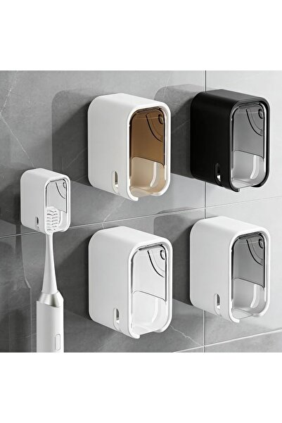 GENERAL Hygienic Toothbrush Holder with Lid, Set of 4, Clear Acrylic Dust Pro...