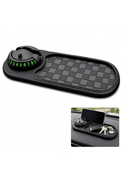 GENERAL Multifunctional Car Anti Slip Mat, 360°Rotating Anti Skid Dashboard P...