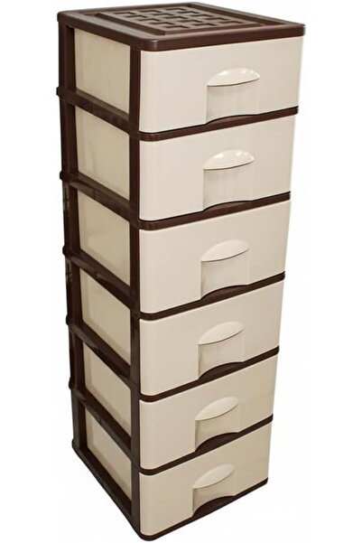 The Living Co. Multifunctional Plastic Storage Cabinet, Plastic Drawer Storag...