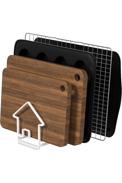 SUNFICON Cutting Board Holder Cutting Board Drying Rack Stand Kitchen Cabinet...