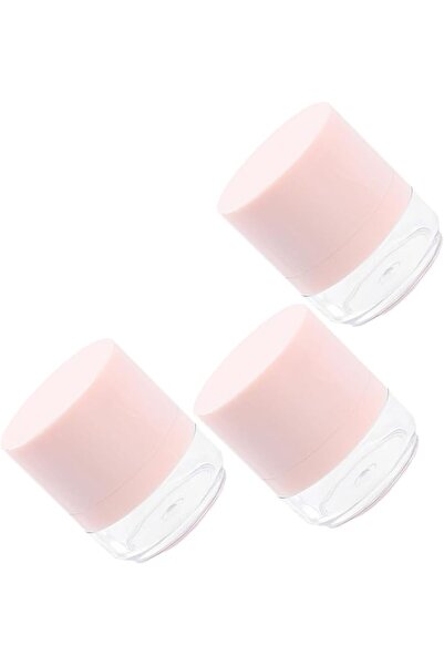 PartyKindom 3Pcs Portable Loose Powder Container with Puff for Women Powder P...