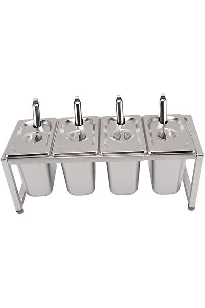 GENERAL Spice Rack Organizer, Stainless Steel Square Spice Jars with Spoons a...